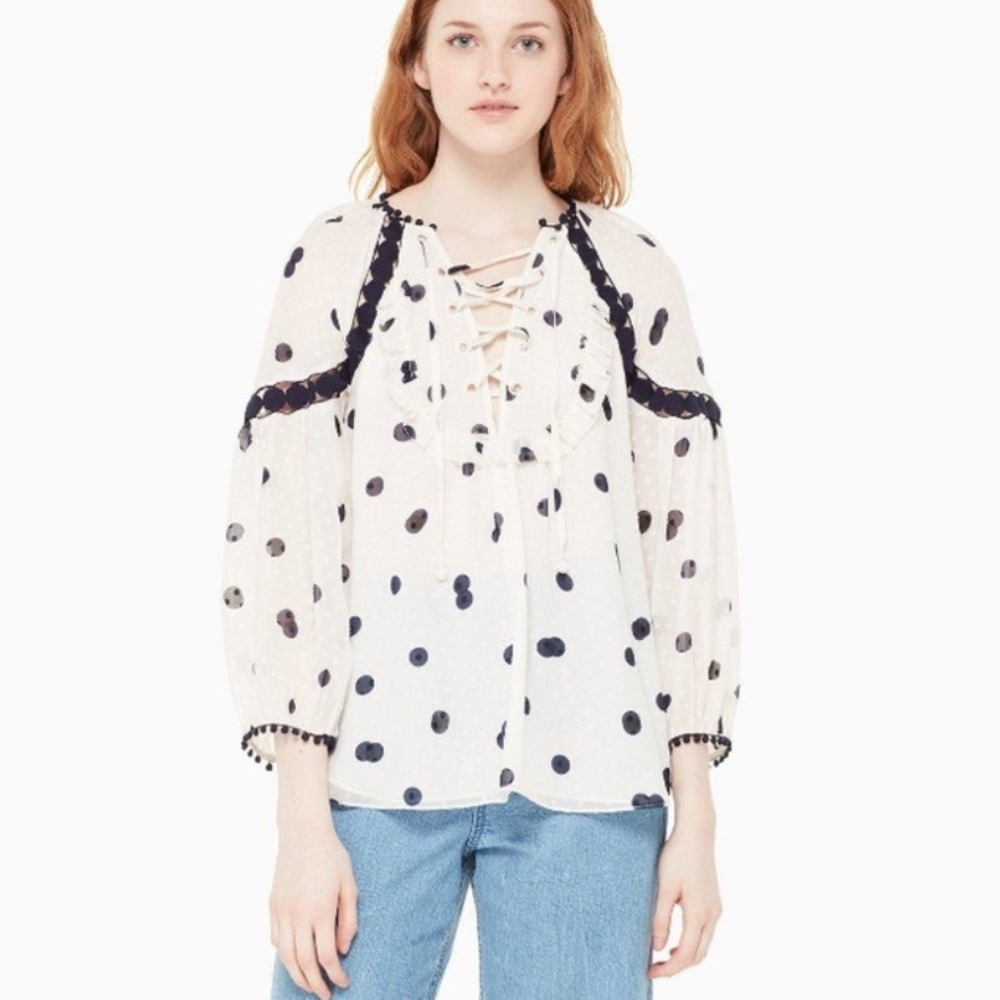 Kate Spade x Madison Ave. Mini Dee Dot Billie top